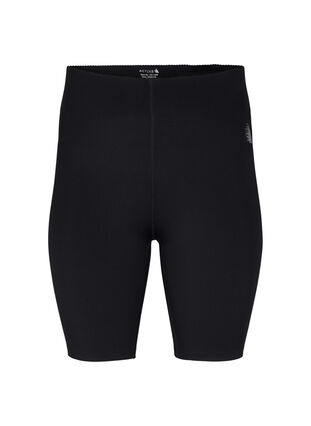 Nauwsluitende training shorts met zak, Black, Packshot image number 0