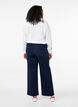 Jeans met hoge taille en wijde pijpen, Blauw, Model image number 1