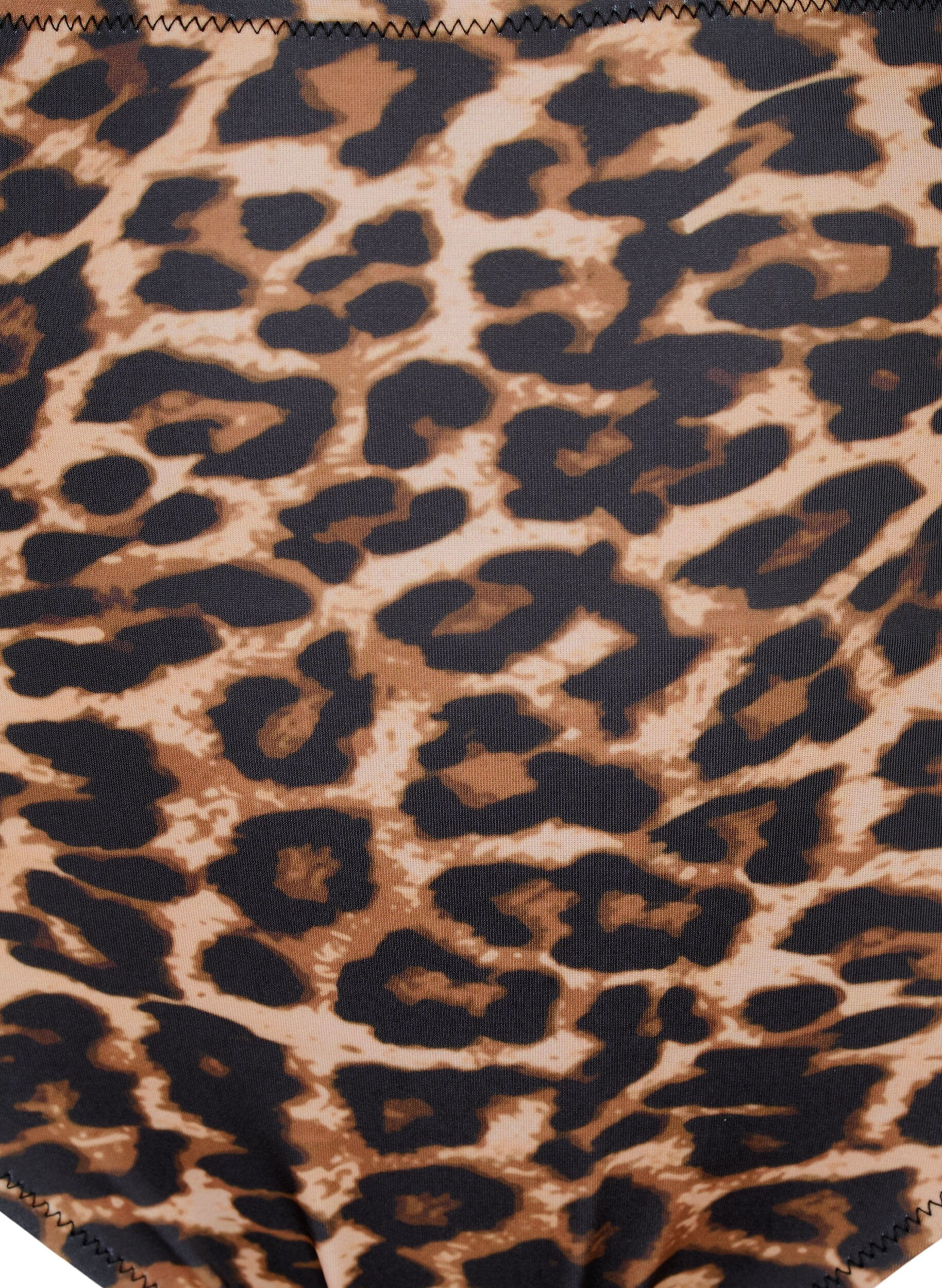 Zizzi Hoog getailleerd bikinibroekje met luipaardprint, Leopard Print, Packshot image number 2