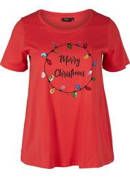 Kerst t-shirt in katoen, Tango Red Merry
