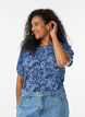 Blouse met korte mouwen, Blauw, Model image number 0