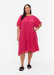 Jurk van viscose met korte mouwen, Bright Rose, Model image number 2