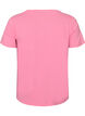 Basic t-shirt in effen kleur met katoen, Roze, Packshot image number 1