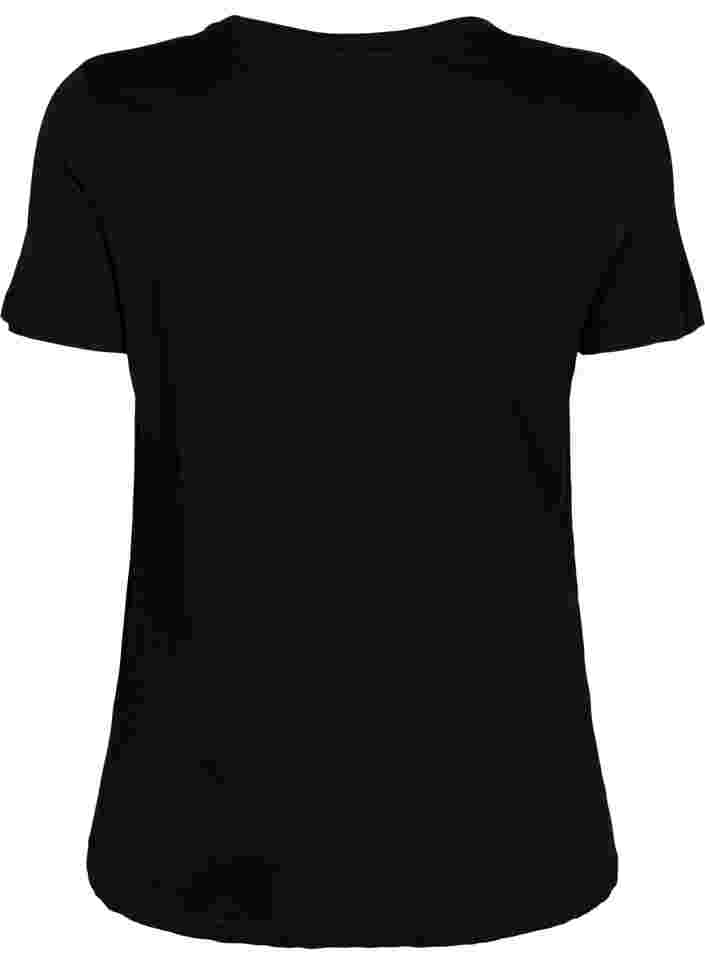 Trainingsshirt met print, Black w. stripe A, Packshot image number 1