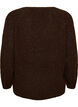 Gebreide blouse met V-hals en raglanmouwen, Bruin, Packshot image number 1