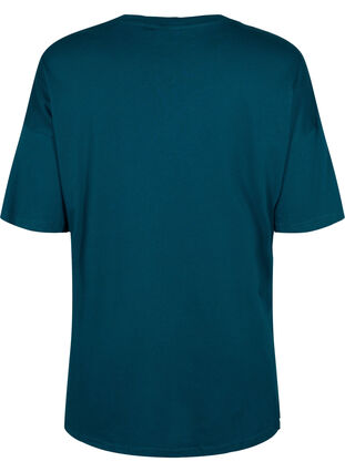 Katoenen t-shirt met opdruk, Deep Teal/Sea Pink, Packshot image number 1