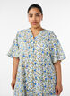 Katoenen midi jurk met bloemenprint, Blauw, Model image number 2