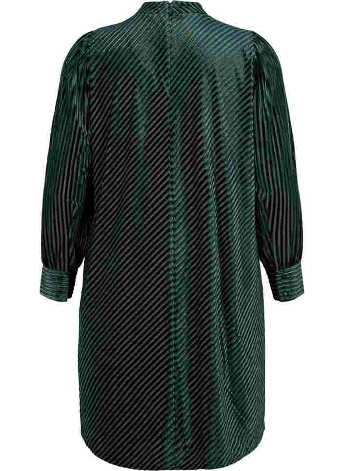 Getextureerde jurk in velours, Scarab, Packshot image number 1
