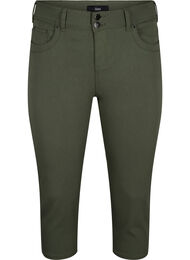 Nauwsluitende capribroek van viscosemix, Thyme