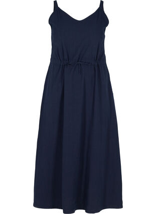 Maxi-jurk met smokwerk, Night Sky, Packshot image number 0