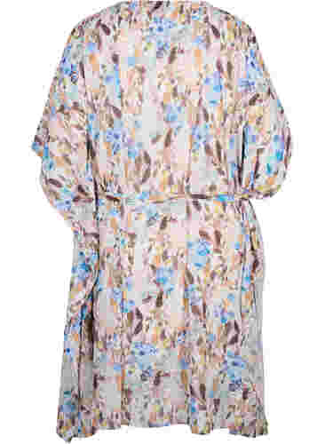 Gebloemde jurk met striksluiting, Humus Flower AOP, Packshot image number 1