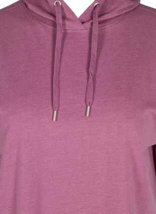 Lang sweatshirt met korte mouwen, Grape Nectar Melange, Packshot image number 2
