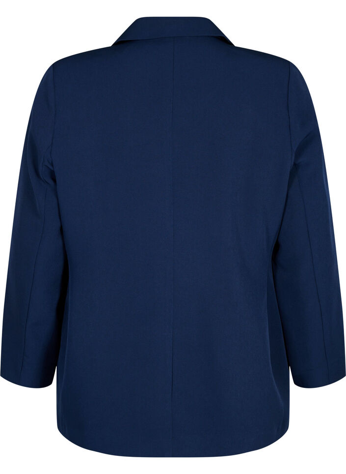 Klassieke blazer met knoopsluiting, Blauw, Packshot image number 1