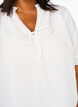 Viscose blouse met korte mouwen en ruches, Bright White, Model image number 2