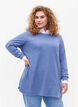 Gem&ecirc;leerde blouse met knopen, Colony Blue Melange, Model image number 0