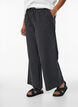 Losse broek met hoge taille en zakken, Zwart, Model image number 3