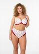 Voorgevormde bh met bloemenprint en kanten details, Roze, Model image number 1