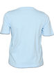 Katoenen T-shirt met golvende contrasterende randen, Blauw, Packshot image number 1