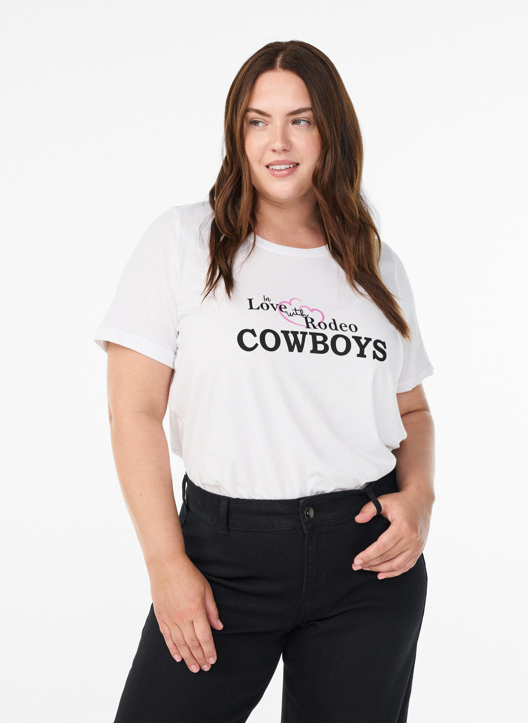 ZizziT-shirt met print, Wit, Model image number 0