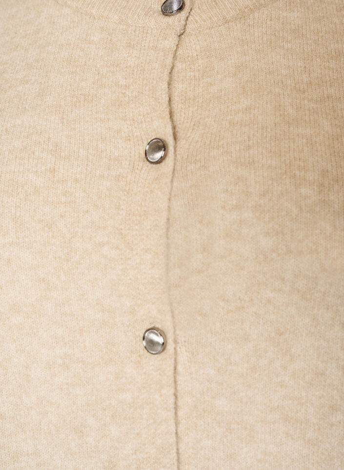 Gebreid vest met korte mouwen, Beige, Packshot image number 2