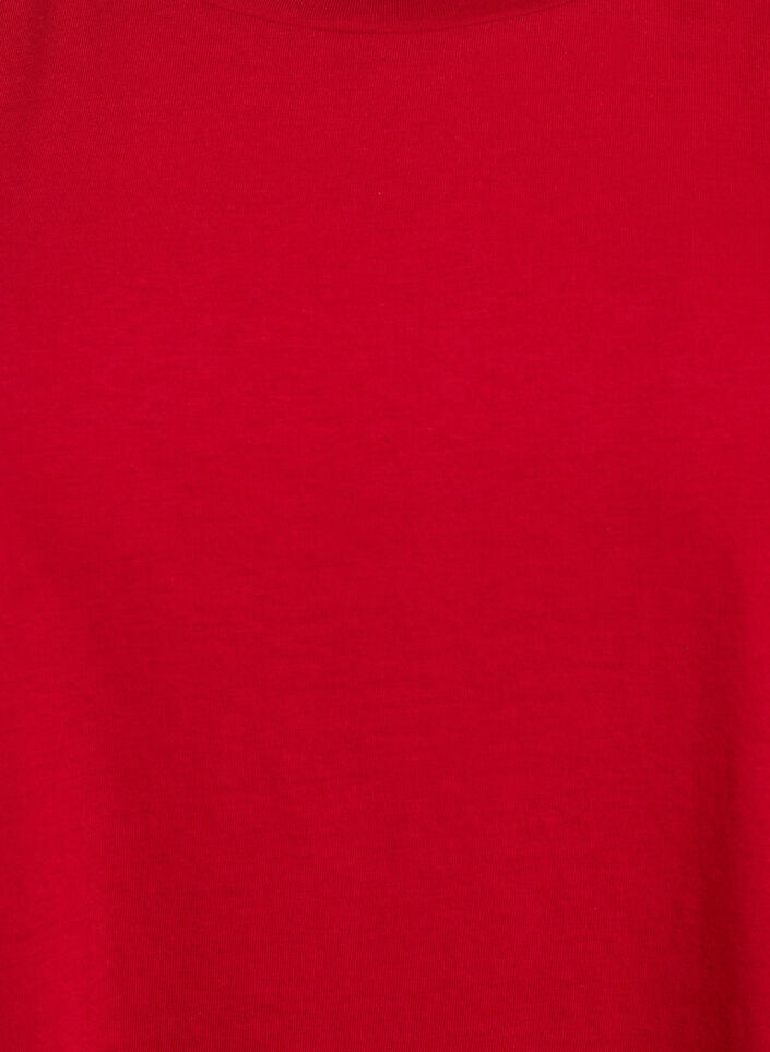 T-shirt met korte mouwen van katoenmix, Rood, Packshot image number 2