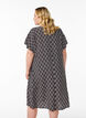 Jurk met V-hals van viscose, Blauw, Model image number 2