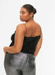 Top met pailletten en smalle bandjes, Black Sequins, Model image number 1