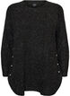 Lange gebreide blouse met balknopen, Grijs, Packshot image number 0