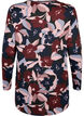 Gebloemde blouse met lange mouwen, Black Rose Flower, Packshot image number 1
