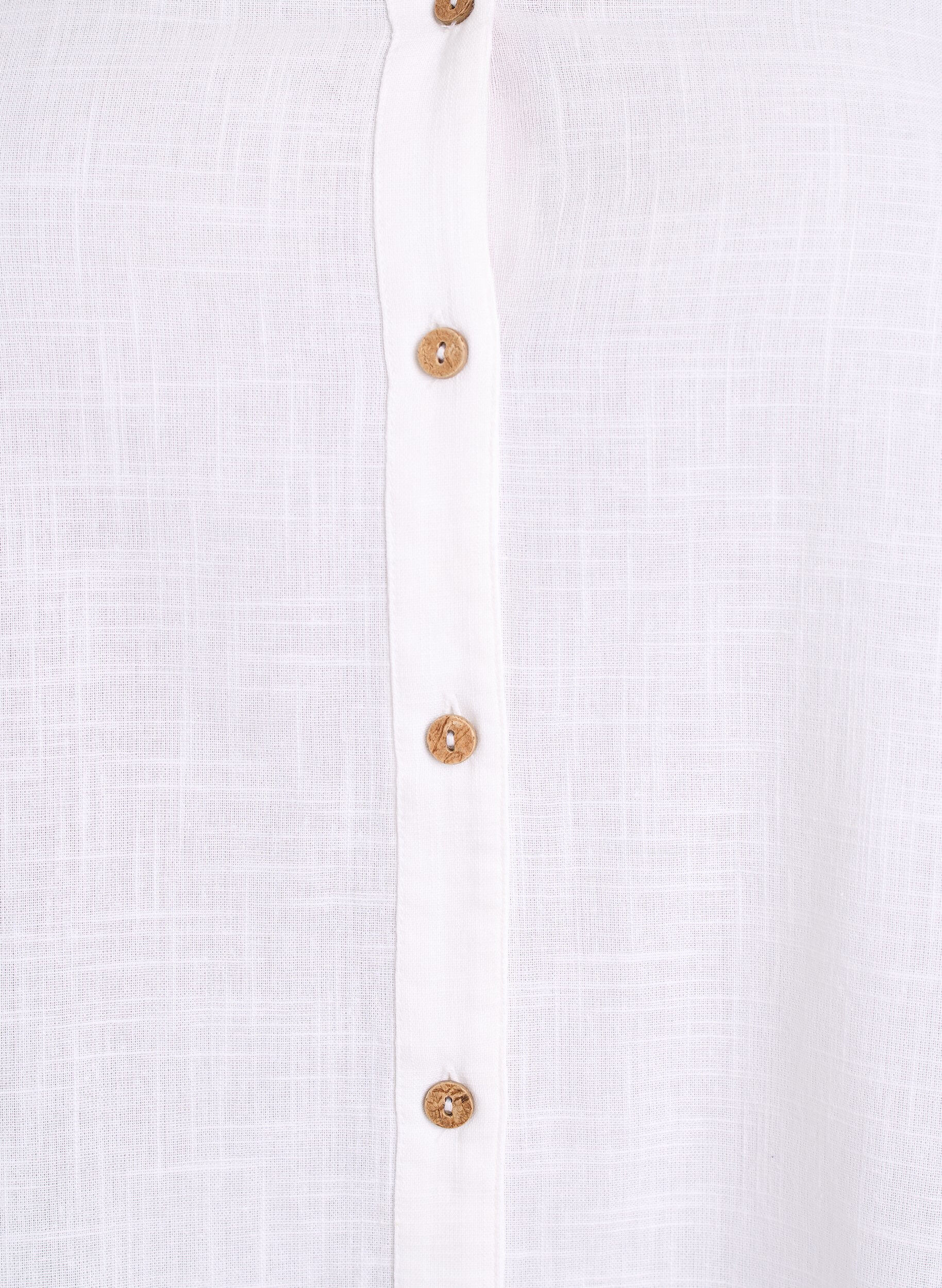 Zizzi Katoenen blouse met V-hals, Wit, Packshot image number 2