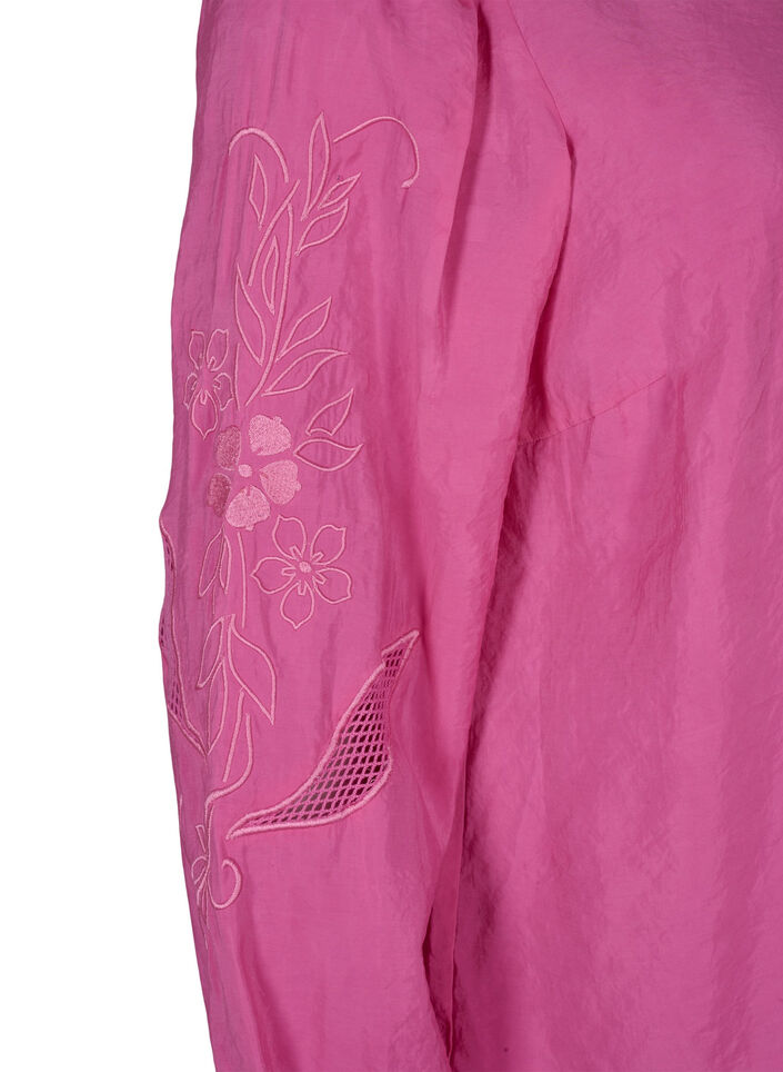 Blouse van Tencel™ Modal met geborduurde details, Phlox Pink, Packshot image number 3