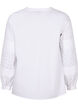 Blouse met lange mouwen en decoratieve details, Bright White, Packshot image number 1