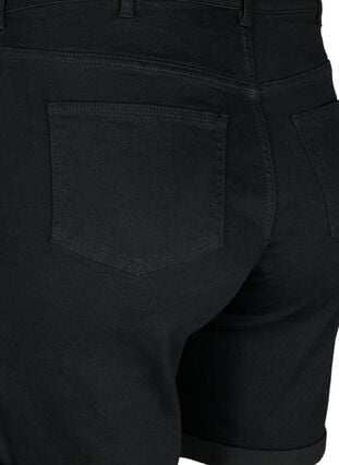 Korte spijkerbroek met strakke pasvorm en hoge taille, Black, Packshot image number 3
