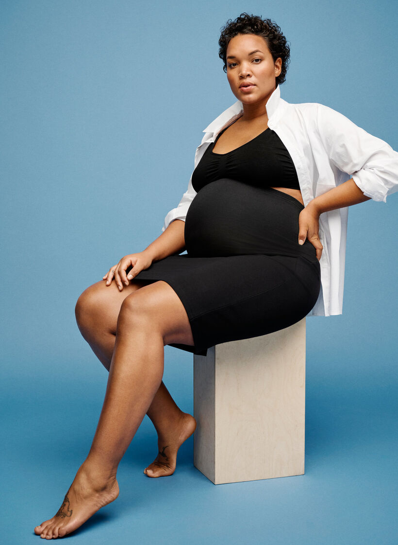 Nauwsluitende zwangerschapsrok, Black, Image image number 0