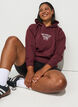 Hoodie met borstprint, Rood, Model image number 0