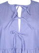Gestreepte katoenen blouse met strik detail, Baja Blue Stripe, Packshot image number 2