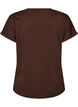 Katoenen T-shirt met bloemenprint, Bruin, Packshot image number 1