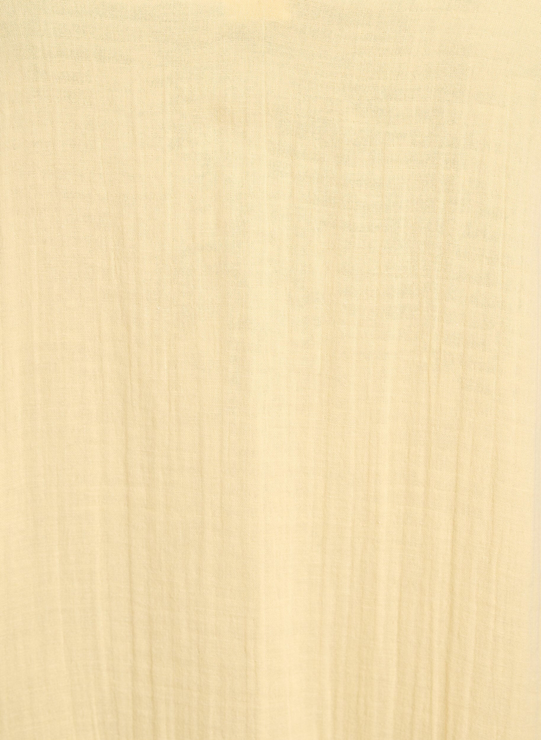 ZizziKorte A-lijn jurk in katoenen mousseline, Geel, Packshot image number 2