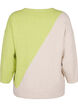 Gebreide blouse met ronde hals en colorblock, Tender Shoots Comb, Packshot image number 1