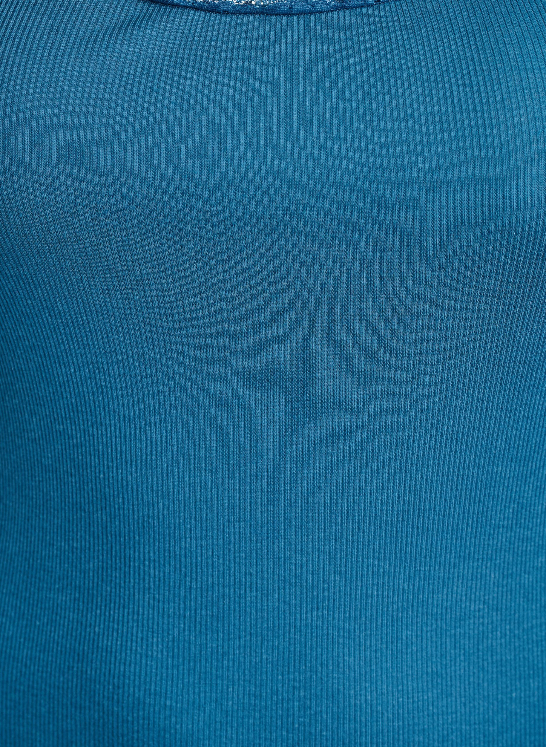 Zizzi Top met kanten afwerking, Blauw, Packshot image number 2