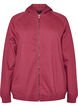 Hoodie met ritssluiting en achterkant print, Rood, Packshot image number 0