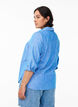 Linnen en viscose shirt met 3/4 mouwen, Blauw, Model image number 1