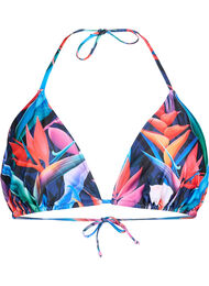 Driehoekige bikinitop met print, Bright Leaf