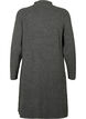 Ribbed Knit Dress met col, Dark Grey Melange, Packshot image number 1