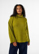 Gebreide top met col, Groen, Model image number 0