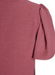 Blouse met korte mouwen met ruches en V-hals, Rood, Packshot image number 3
