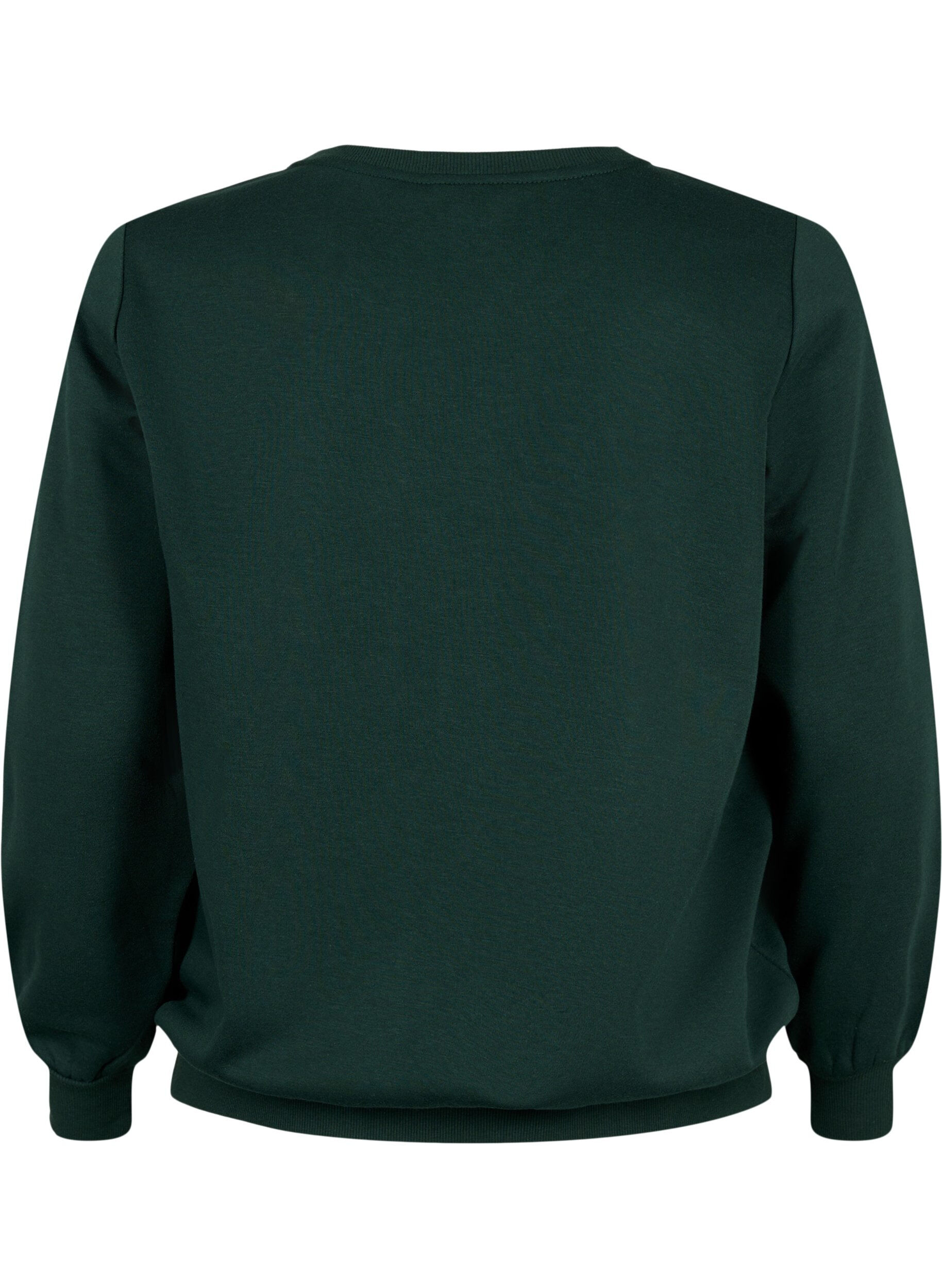 Zizzi Kerst sweatshirt, Scarab SWEATER, Packshot image number 1