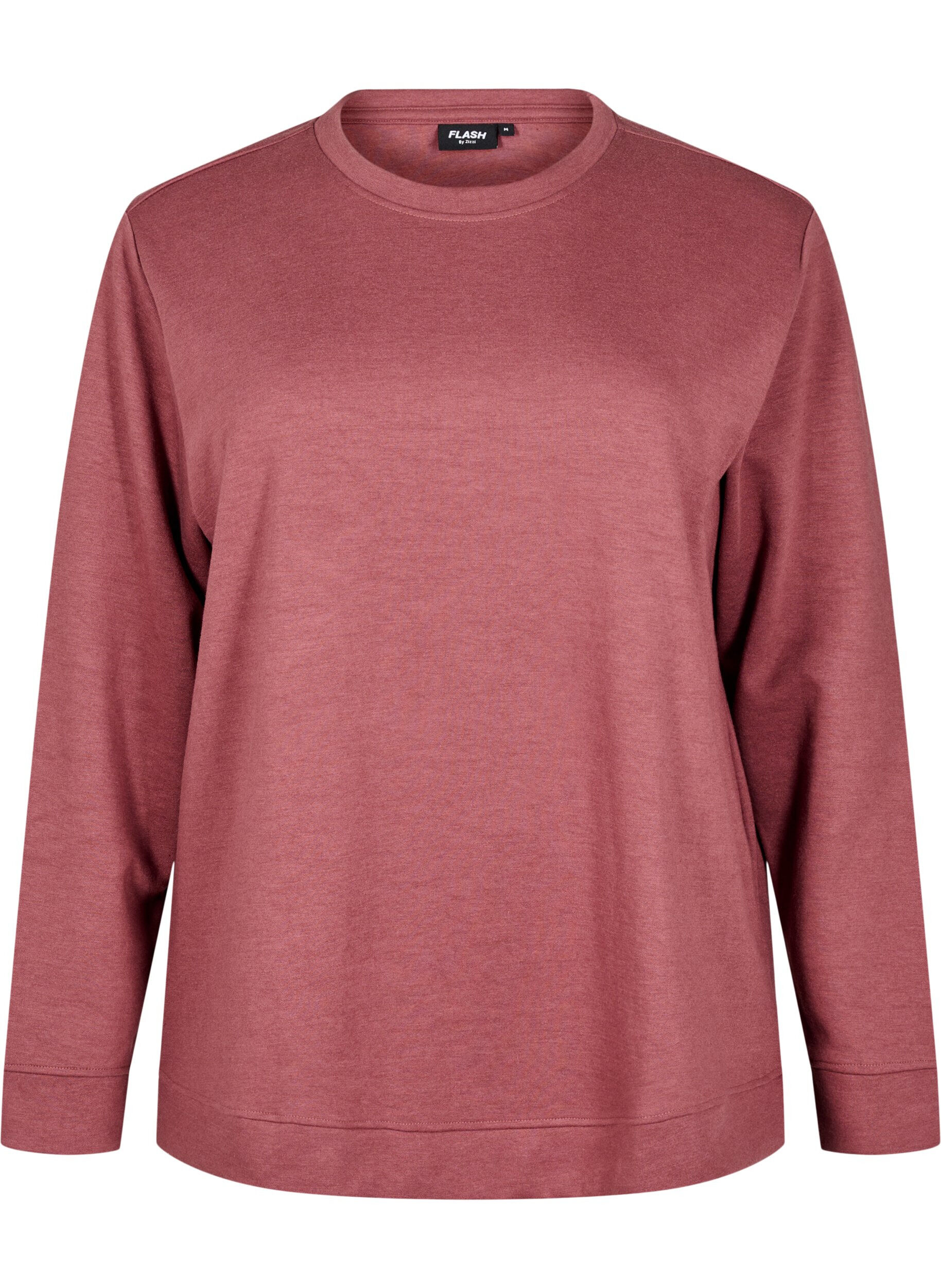 Zizzi FLASH - Sweatshirt met ronde hals, Bruin, Packshot image number 0