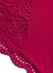 Microfiber Braziliaanse slip met kanten details, Boysenberry, Packshot image number 3