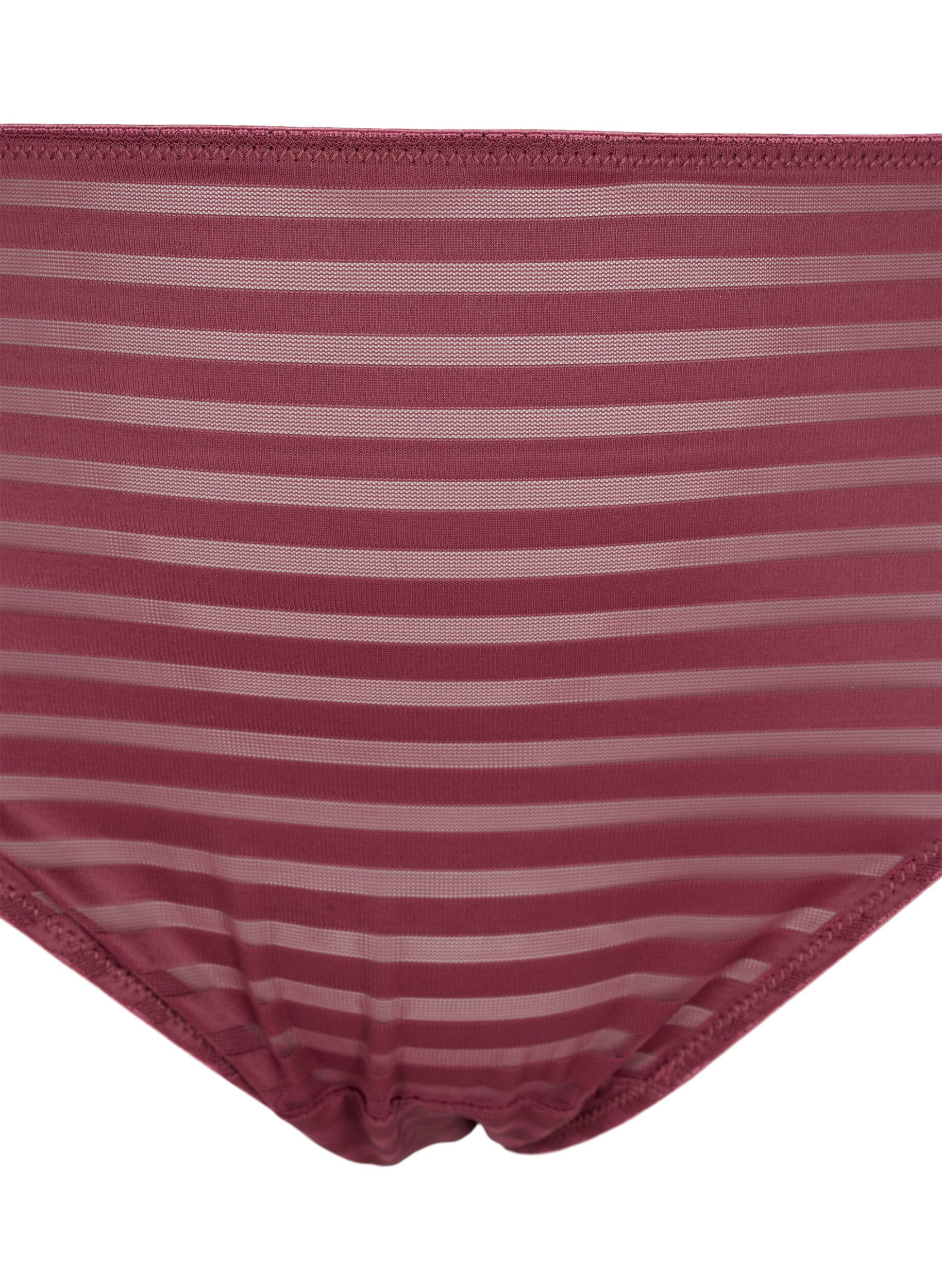 Zizzi Gestreepte tai slip met normale taille, Nocturne ASS, Packshot image number 2